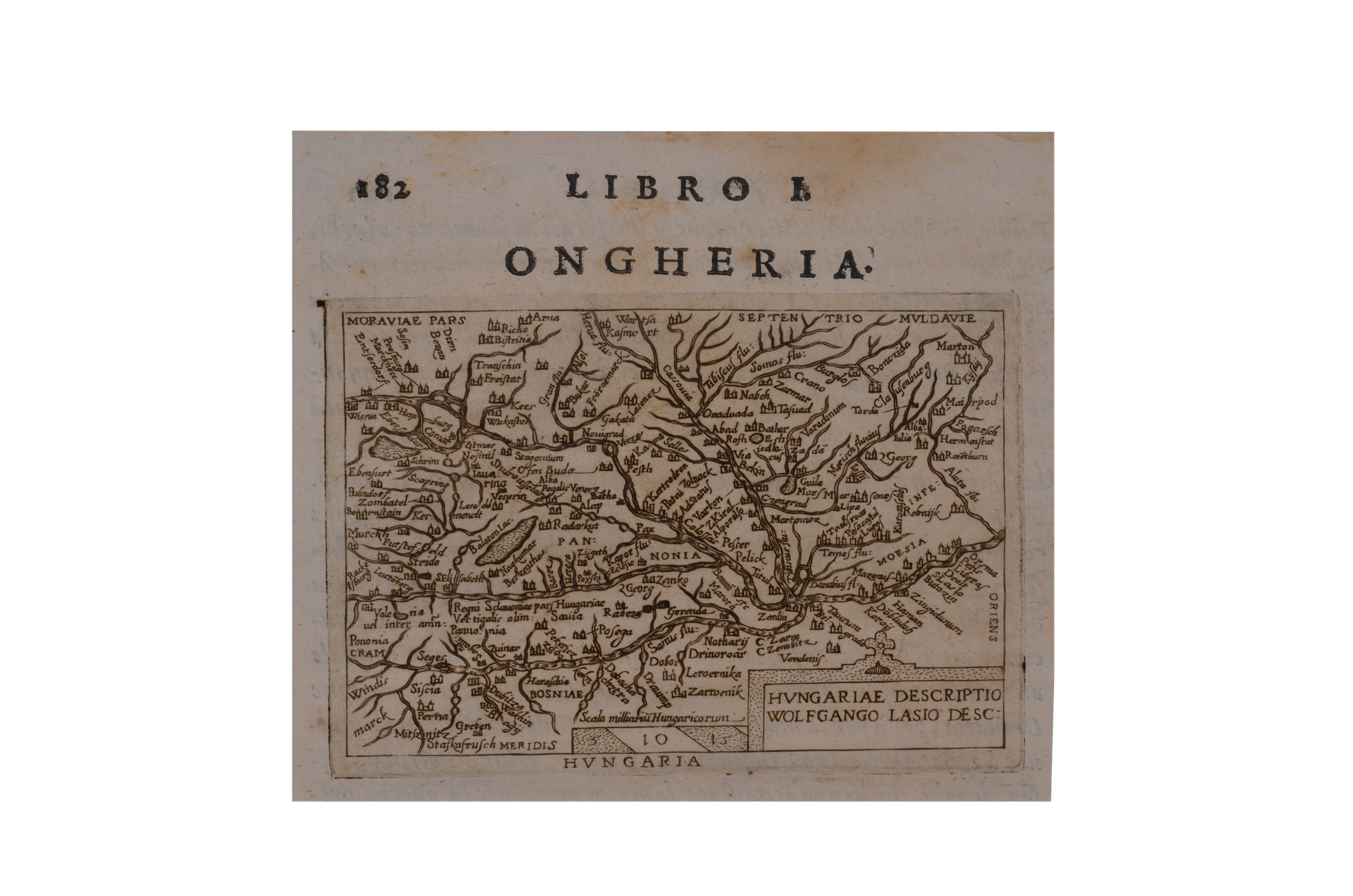 Ortelius: Hungariae Descriptio Wolfgango Lasio Desc: