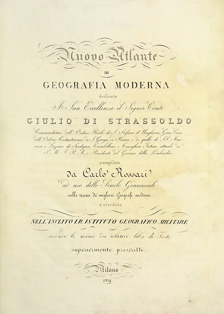 Carlo Rossari: Nouvo Atlante di Geografia Moderna
