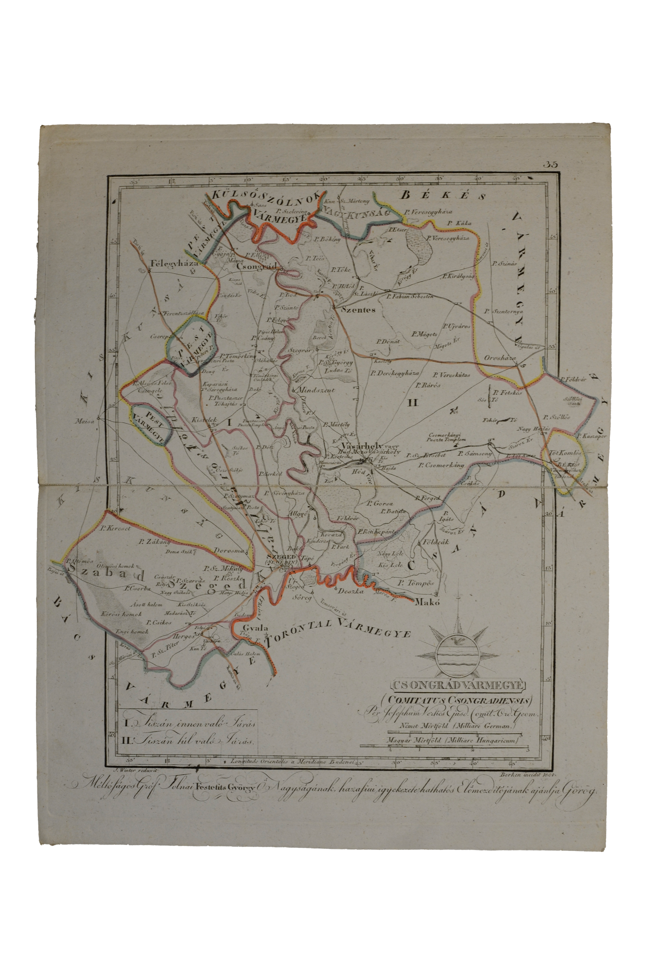 Görög Demeter: Csongrád Vármegye - Comitatus Csongradiensis - Makó, Hódmezővásárhely, Szeged , Csongrád, Szentes