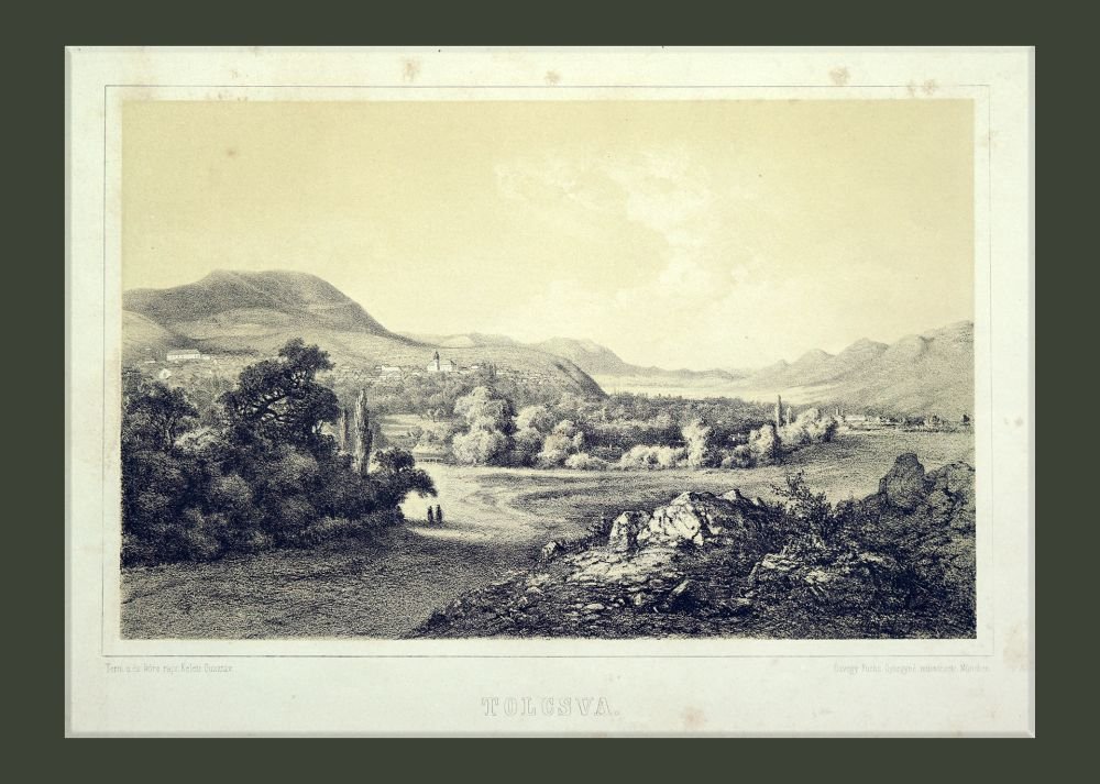 Keleti Gusztáv: (Tokaj-hegyaljai album.)- Tolcsva látképe