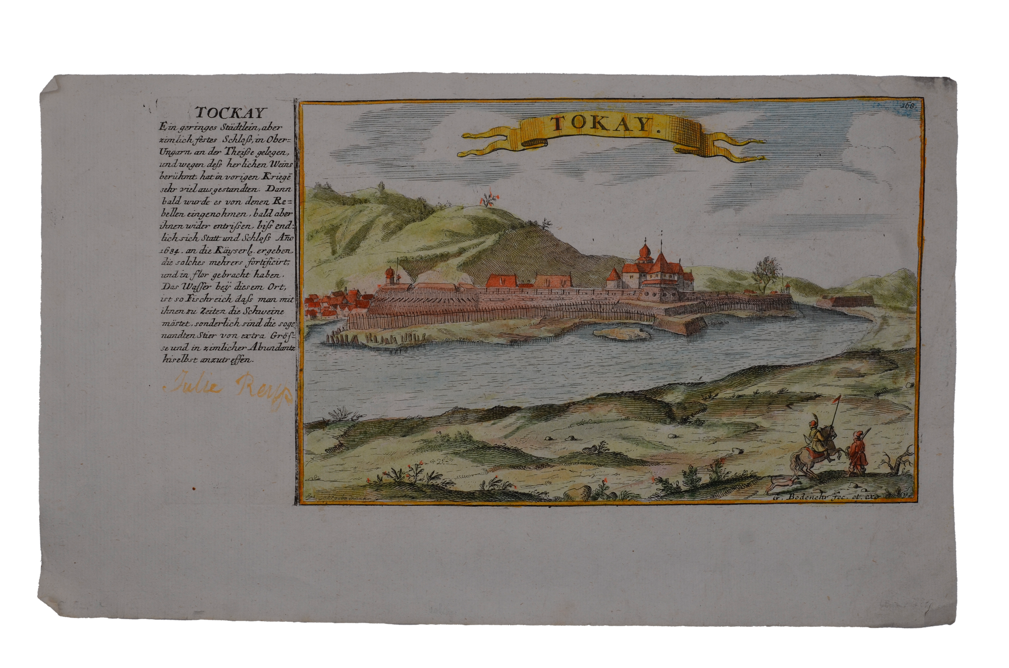 Gabriel Bodenehr: Tokaj látképe - Tokay -