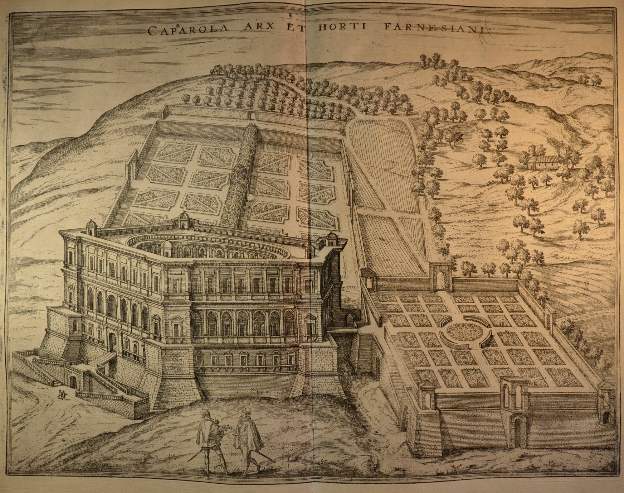 Georg Braun & Frans Hogenberg: Caprarola Arx et Horti Farnesiani