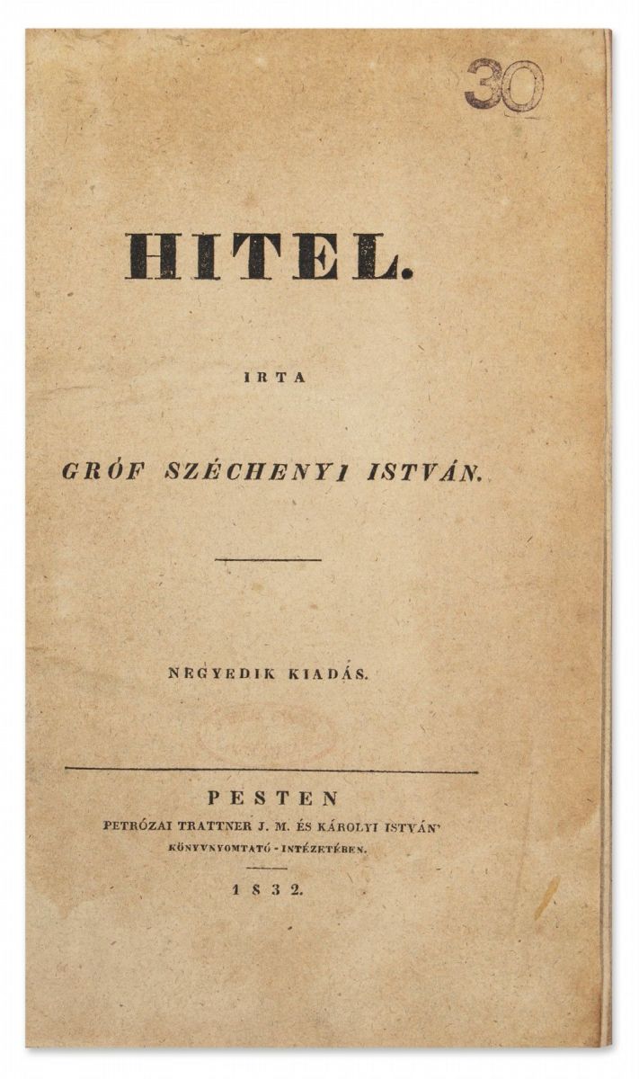 Széchenyi István: Hitel