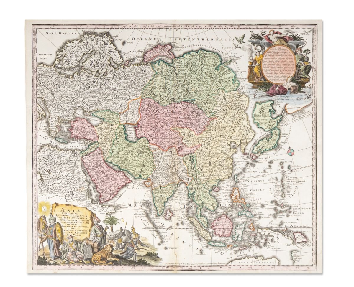 Matthäus Seutter: Asia Cum Omnibus Imperiis Provinciis Statibus et Insulis Iuxta Observationes Recentissimas et Accuratissimas Correcte et Adornata