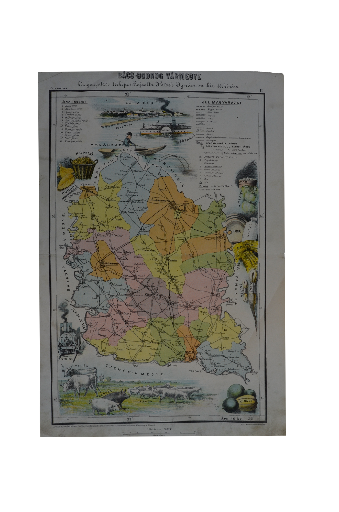 Hátsek Ignác: Bács-Bodrog vármegye - Baja, Szabadka, Zombor