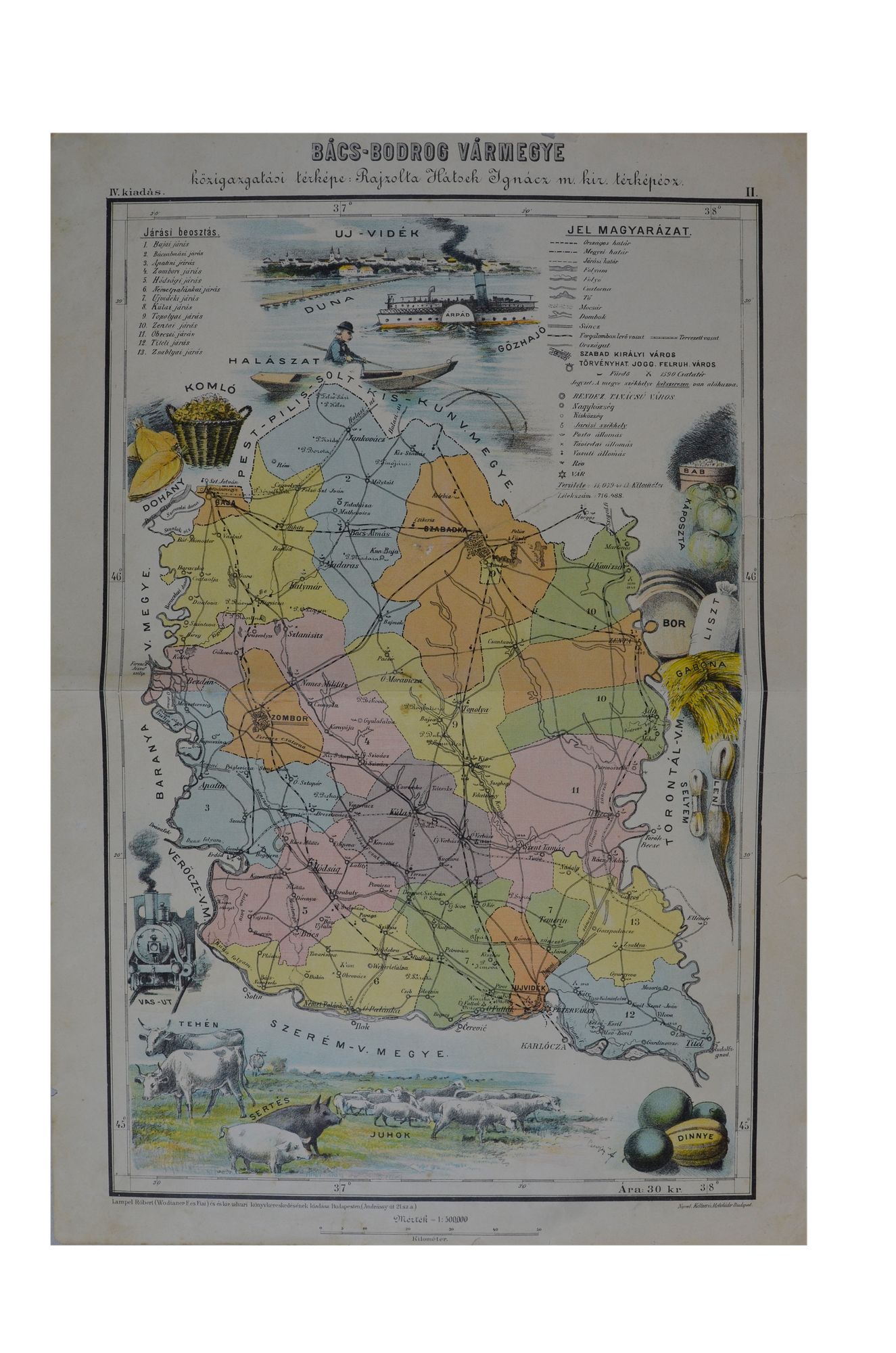 Hátsek Ignác: Bács-Bodrog vármegye - Baja, Szabadka, Zombor