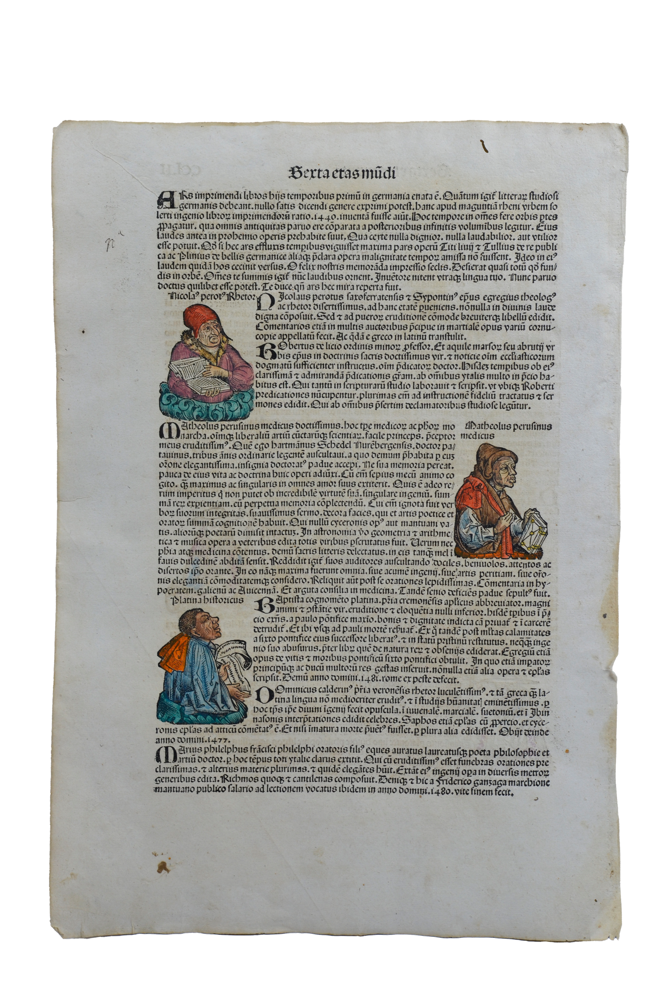 Hartmann Schedel: Liber Chronicarum CCLII. - Mátyás Király képével -