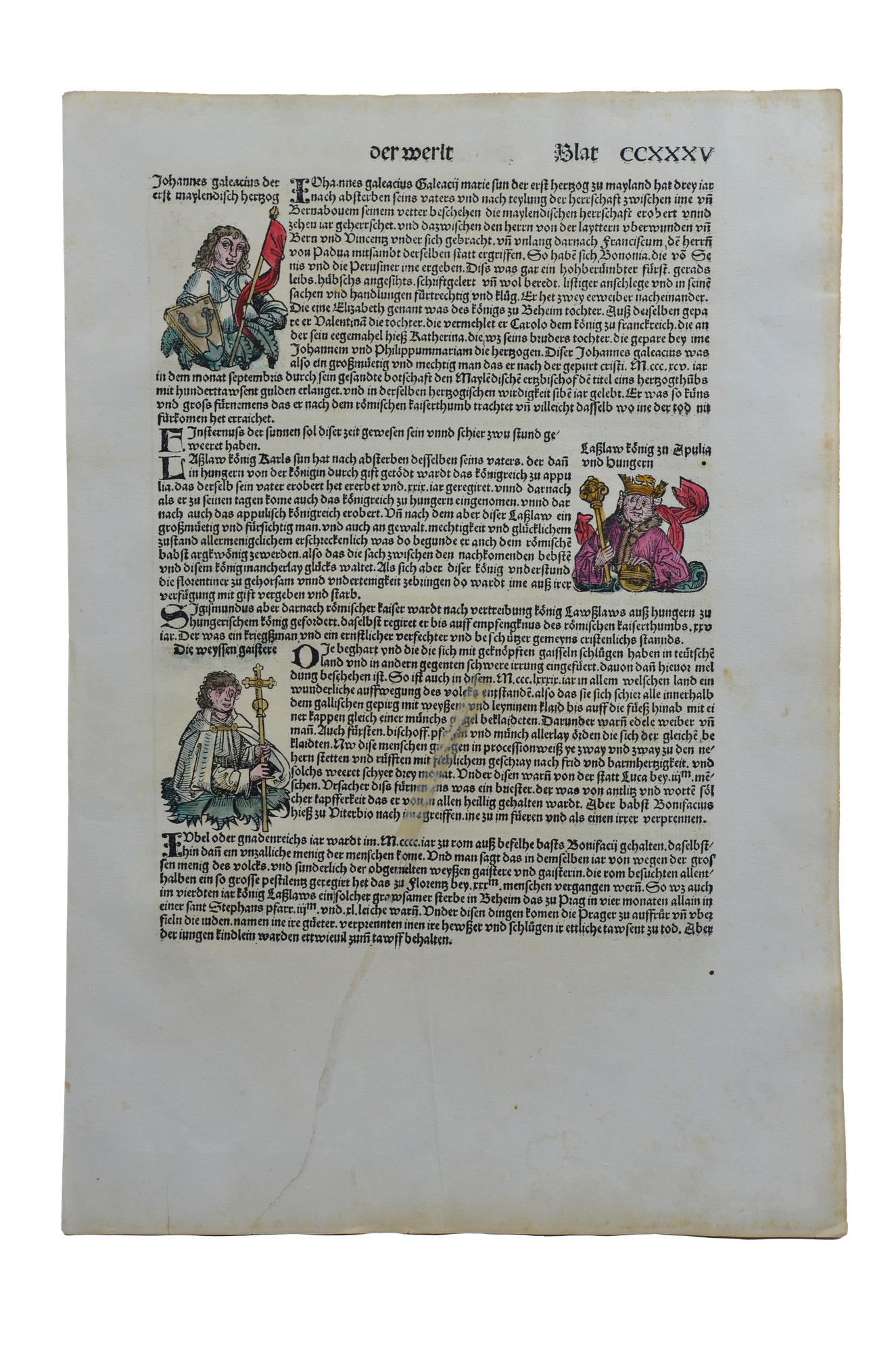 Hartmann Schedel: Liber Chronicarum CCXXXV - Nápolyi László magyar trónkövetelő -