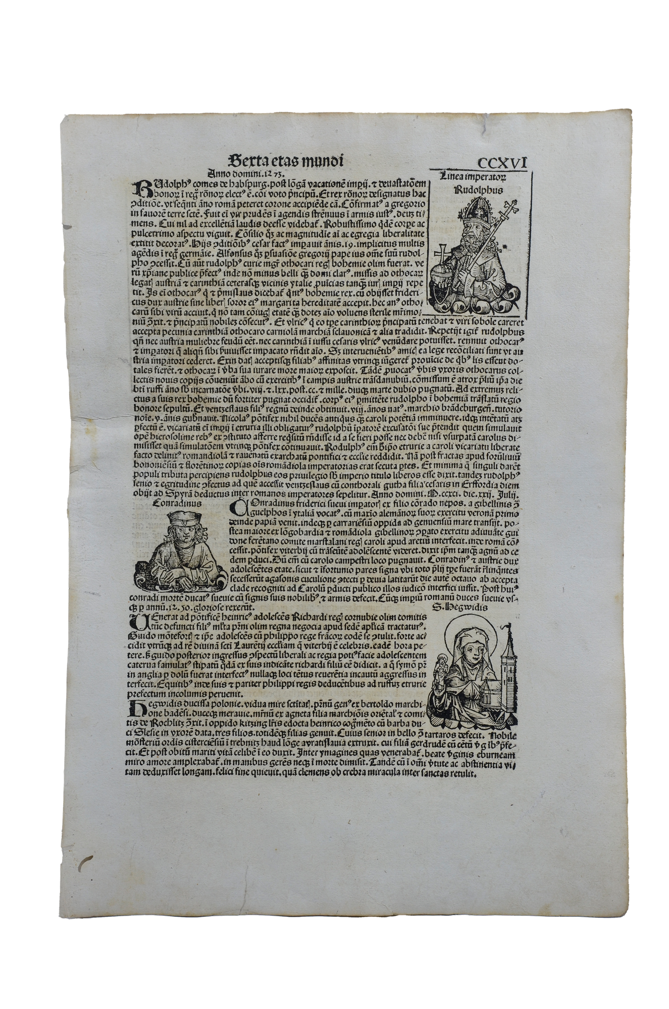 Hartmann Schedel: Liber Chronicarum CCXVI. - I. Habsburg Rudolf -