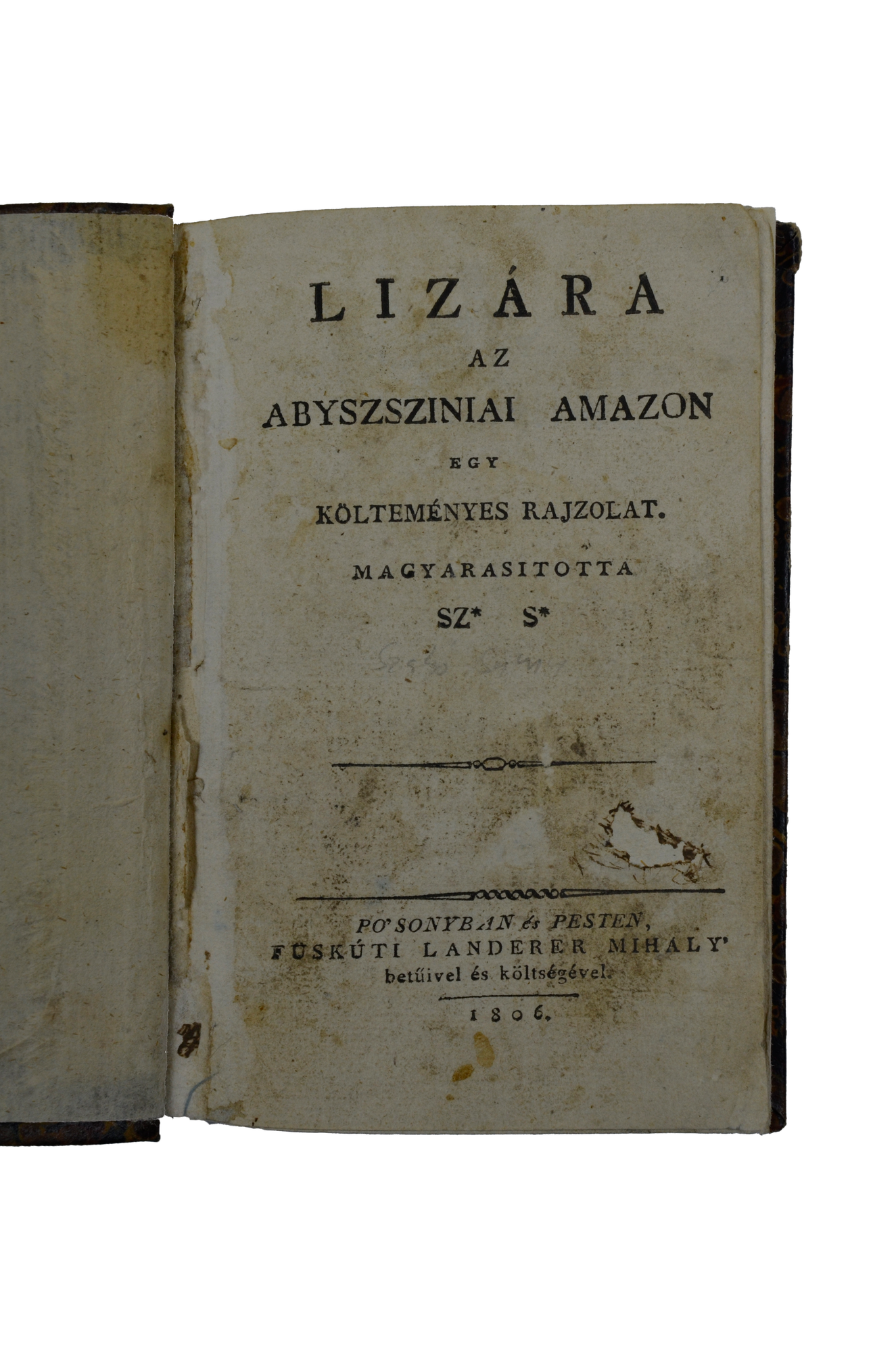 Lizára. Az abyszsziniai amazon. Egy költeményes rajzolat