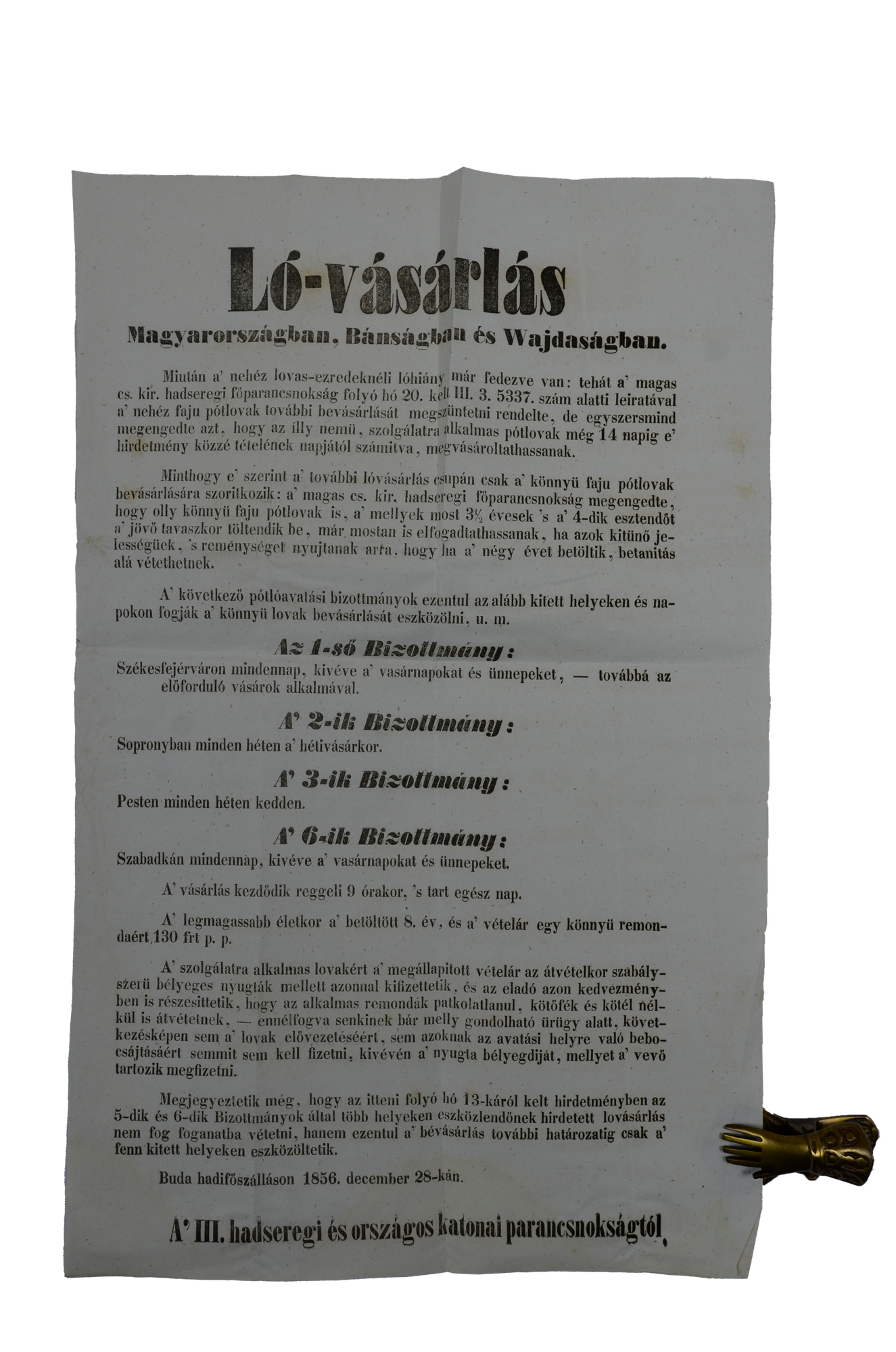 Ló-vásárlás Magyarországban, a Bánságban és a Wajdaságban