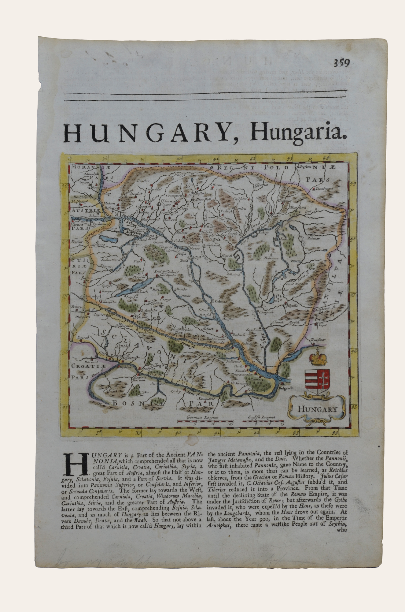 Hermann Moll: Hungary, Hungaria