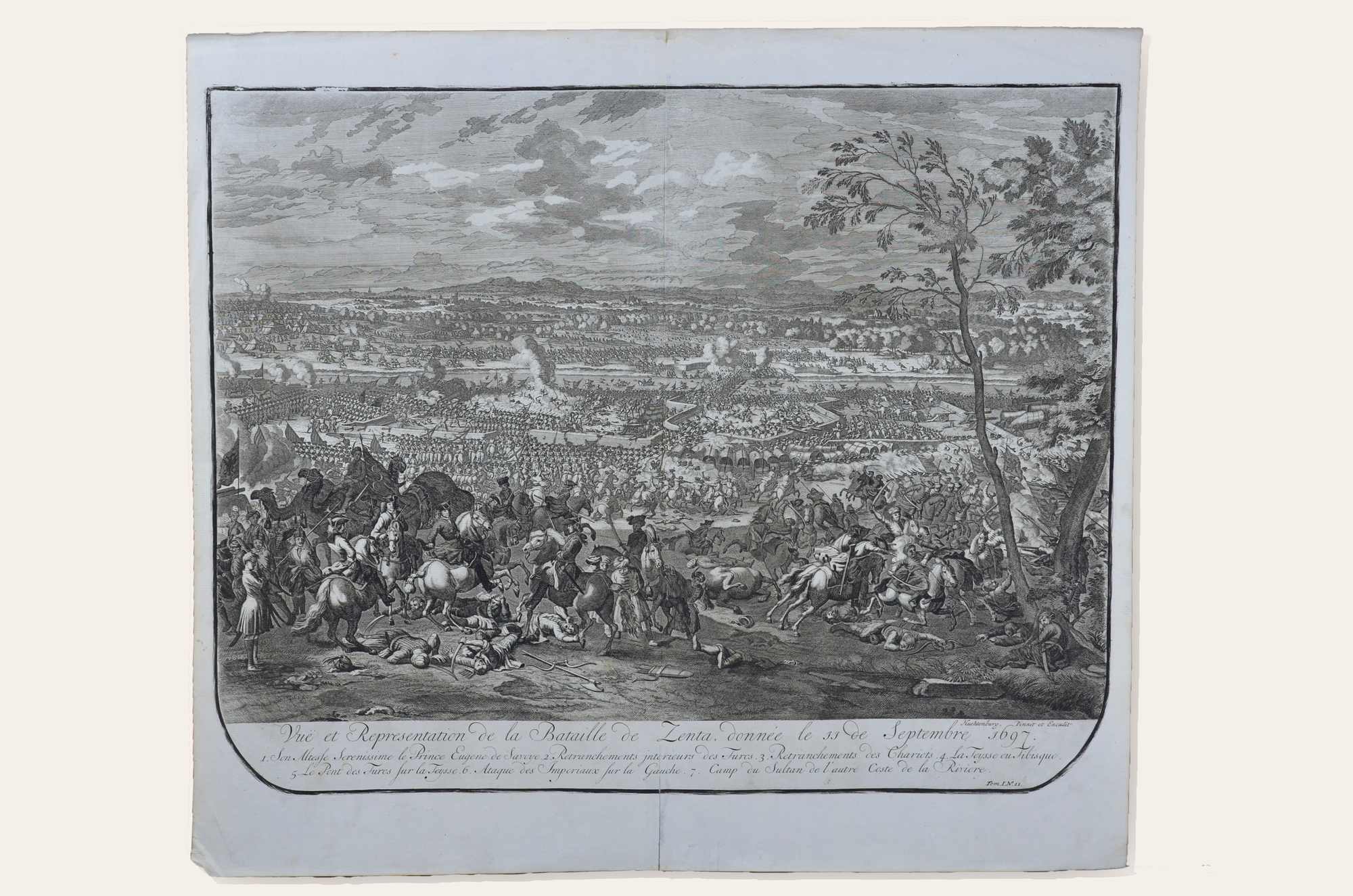 Vuë et Representation de la Bataille de Zenta, donnée le 11e de Septembre 1697