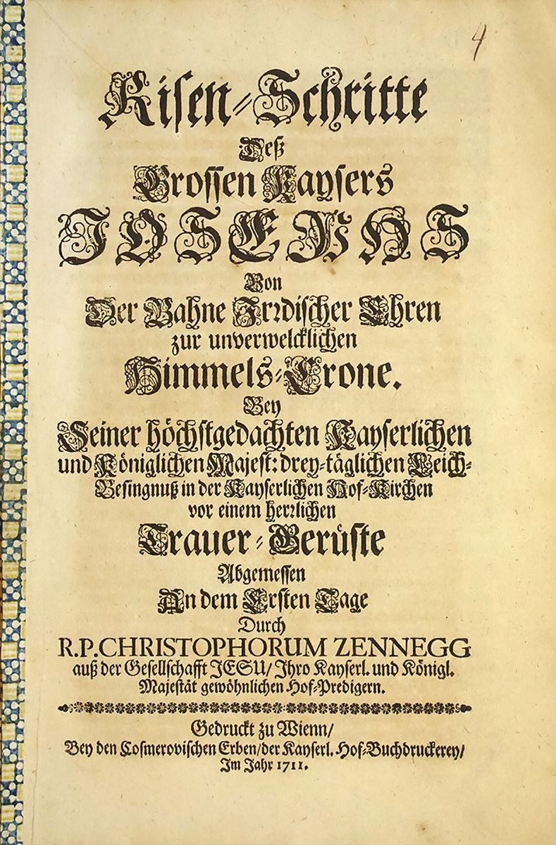 Zennegg, Christopher S.J.: Reisen-Schritte des Grossen Kaysers Josephs