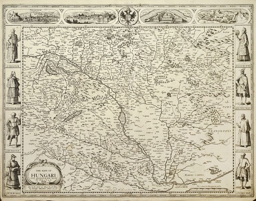 John Speed: The Mape Of Hungari
