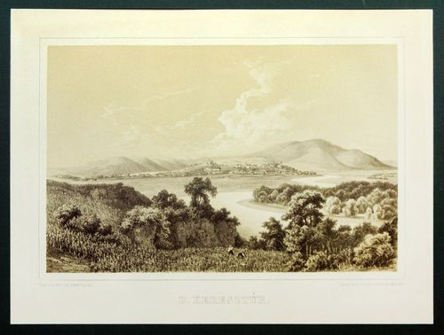 Keleti Gusztáv: (Tokaj-hegyaljai album.)- B. Keresztúr – Bodrogkeresztúr látképe