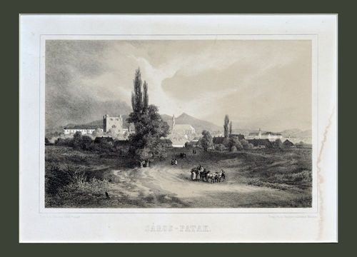 Keleti Gusztáv: (Tokaj-hegyaljai album.)- Sárospatak látképe