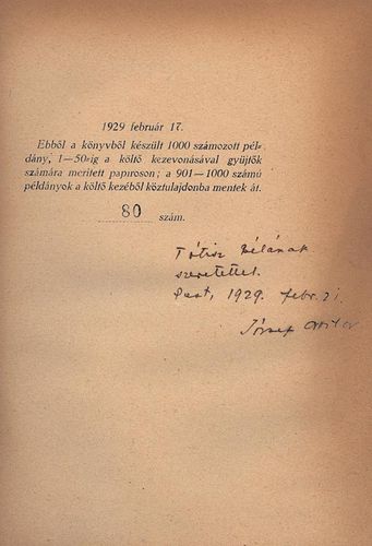 József Attila: Nincsen apám se anyám. Versek.