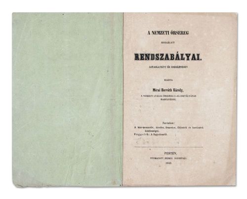 Mérai Horváth Károly: A nemzeti őrsereg szolgálati rendszabályai.