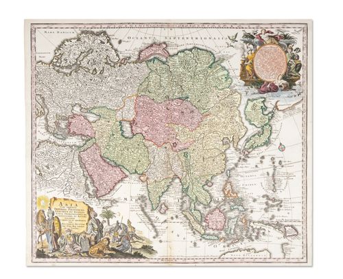 Matthäus Seutter: Asia Cum Omnibus Imperiis Provinciis Statibus et Insulis Iuxta Observationes Recentissimas et Accuratissimas Correcte et Adornata