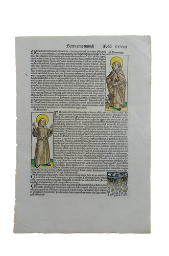 Hartmann Schedel: Liber Chronicarum CCVIII - Meteorhullás fametszetű képe - -