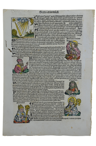 Hartmann Schedel: Liber Chronicarum CXLI. - Üstökös fametszetű képe -