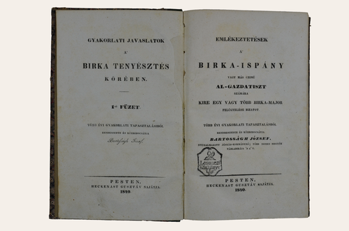 Bartosságh József: Emlékeztetések a birka-ispány