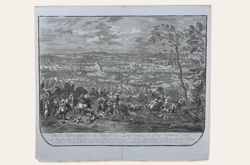 Vuë et Representation de la Bataille de Zenta, donnée le 11e de Septembre 1697