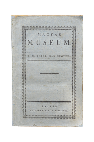 Magyar Museum. II-dik kötet, II-dik negyed