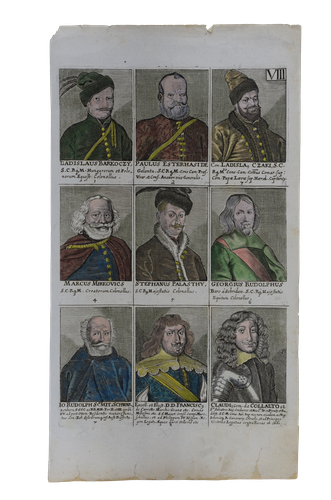 Ortelius Hieronymus: Főurakat és egyházi méltóságokat bemutató metszete