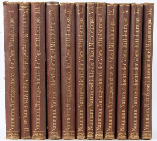 Naumannn Johannes: Naturgeschichte der Vögel Mitteleuropas I-XII.